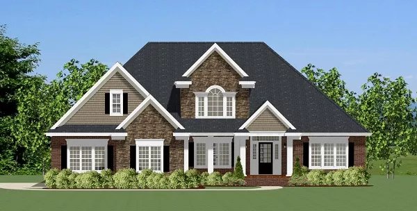 image of 2 story cape cod house plan 9443